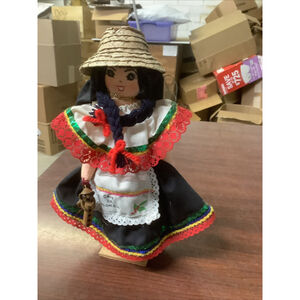Cafe De Colombia Cloth Doll 9” Tall On Base